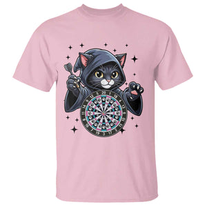 Funny Grim Reaper Cat Dart Player T Shirt Gothic Dartist Gift TS12 Light Pink Print Your Wear