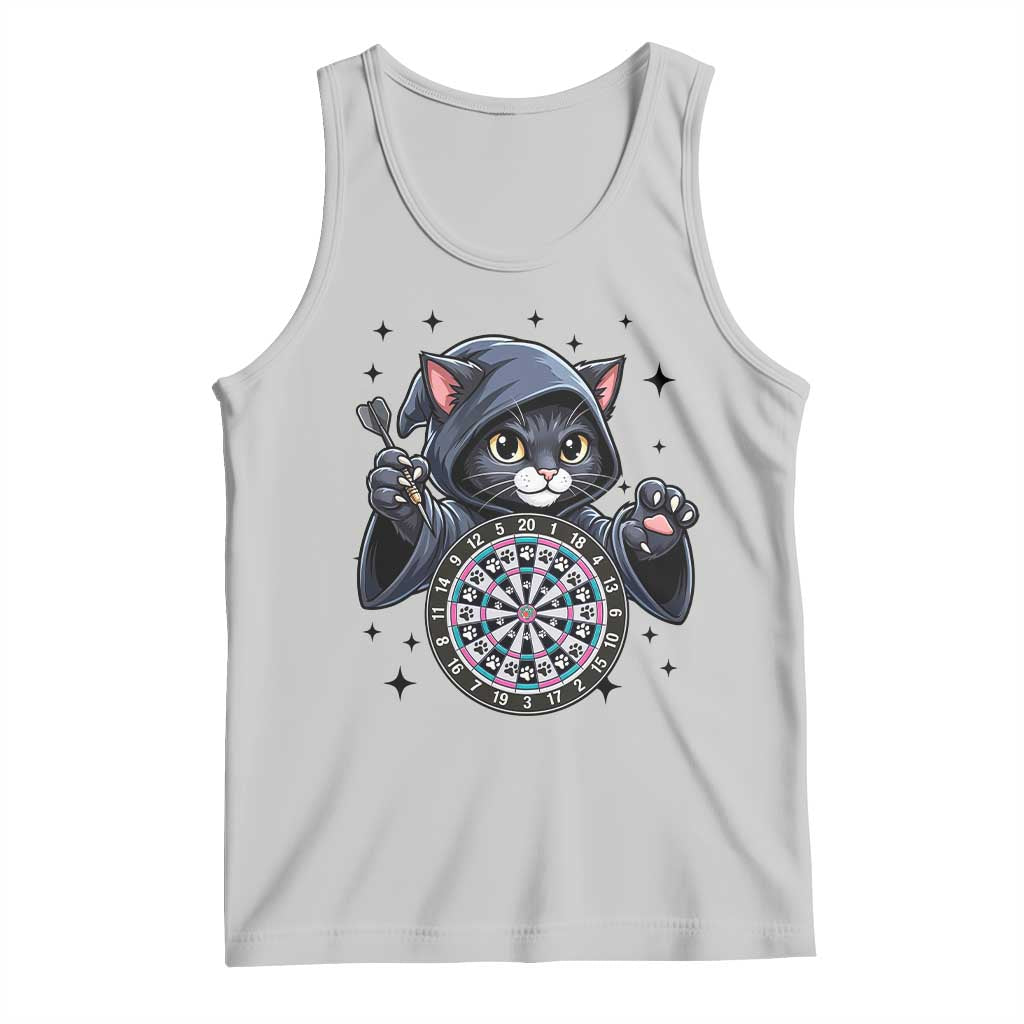 Funny Grim Reaper Cat Dart Player Tank Top Gothic Dartist Gift TS12 Ash Print Your Wear