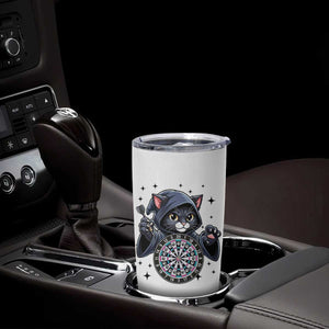 Funny Grim Reaper Cat Dart Player Tumbler Cup Gothic Dartist Gift TS12 Print Your Wear