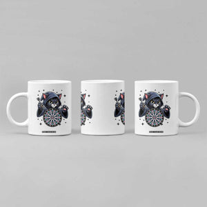 Funny Grim Reaper Cat Dart Player Coffee Mug Gothic Dartist Gift TS12 Print Your Wear