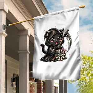 Dark Reaper Cat Throwing Darts Garden Flag Funny Pub Game Gift TS12 Print Your Wear
