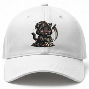 Dark Reaper Cat Throwing Darts Baseball Cap Funny Pub Game Gift TS12 Print Your Wear