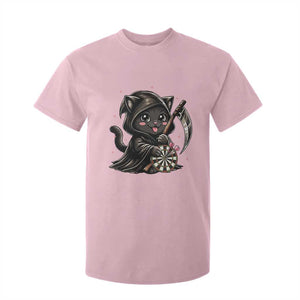 Dark Reaper Cat Throwing Darts T Shirt For Kid Funny Pub Game Gift TS12 Light Pink Print Your Wear