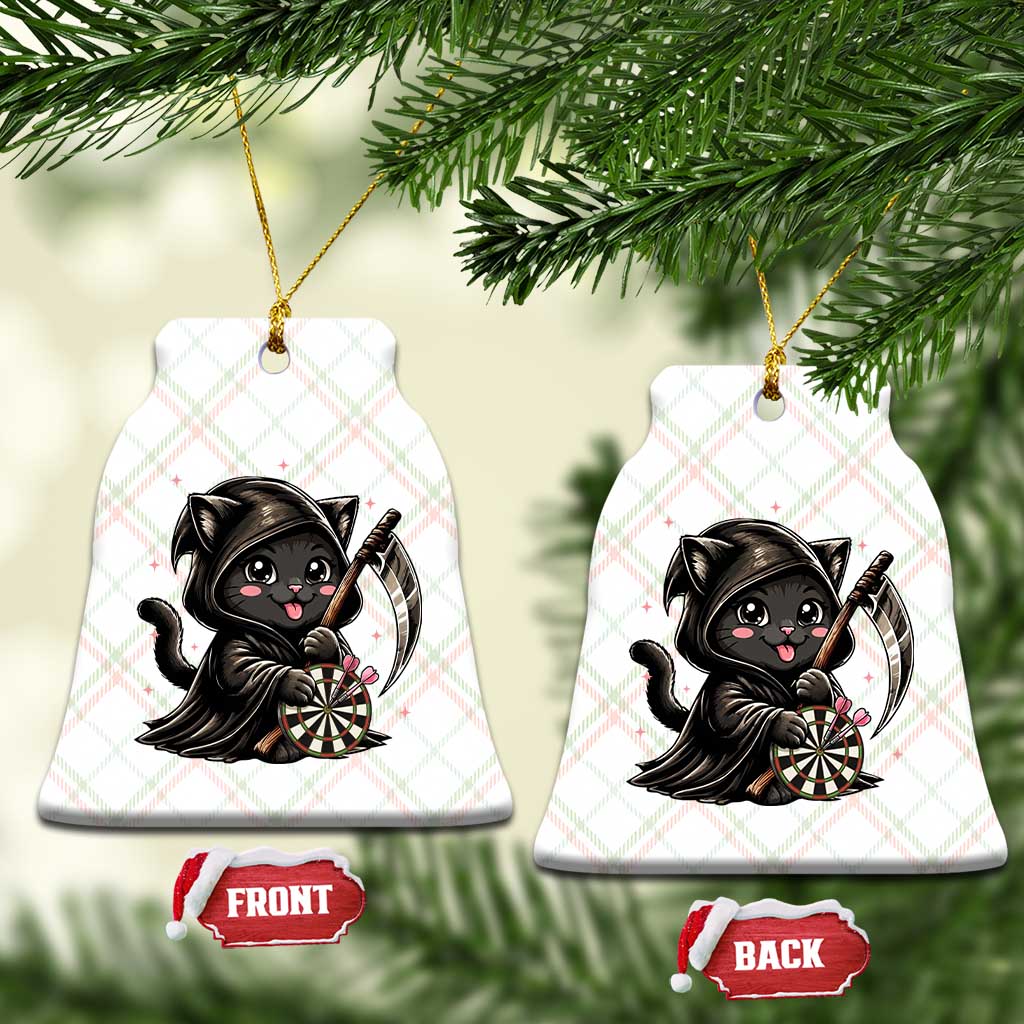 Dark Reaper Cat Throwing Darts Ceramic Ornament Funny Pub Game Gift TS12 Print Your Wear