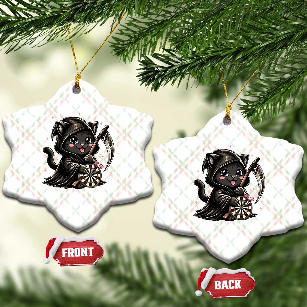 Dark Reaper Cat Throwing Darts Ceramic Ornament Funny Pub Game Gift TS12 Print Your Wear
