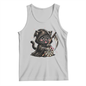 Dark Reaper Cat Throwing Darts Tank Top Funny Pub Game Gift TS12 Ash Print Your Wear