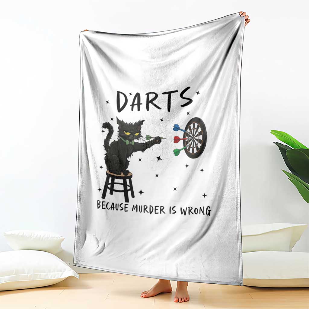 Funny Grumpy Cat Darts Throw Blanket Because Murder Is Wrong TS12 Print Your Wear