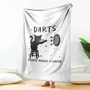 Funny Grumpy Cat Darts Throw Blanket Because Murder Is Wrong TS12 Print Your Wear