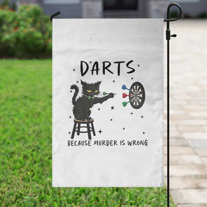 Funny Grumpy Cat Darts Garden Flag Because Murder Is Wrong TS12 Print Your Wear