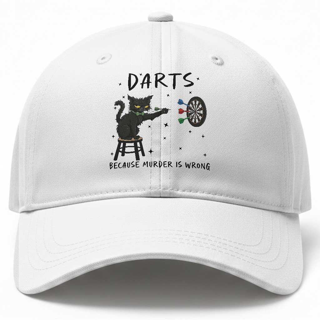 Funny Grumpy Cat Darts Baseball Cap Because Murder Is Wrong TS12 Print Your Wear