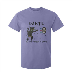 Funny Grumpy Cat Darts T Shirt For Kid Because Murder Is Wrong TS12 Violet Print Your Wear