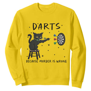 Funny Grumpy Cat Darts Sweatshirt Because Murder Is Wrong TS12 Daisy Print Your Wear