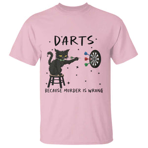 Funny Grumpy Cat Darts T Shirt Because Murder Is Wrong TS12 Light Pink Print Your Wear