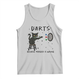 Funny Grumpy Cat Darts Tank Top Because Murder Is Wrong TS12 Ash Print Your Wear