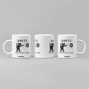 Funny Grumpy Cat Darts Coffee Mug Because Murder Is Wrong TS12 Print Your Wear