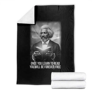 Frederick Douglass Throw Blanket Once You Learn To Read You Will Be Forever Free TS12 Black Print Your Wear
