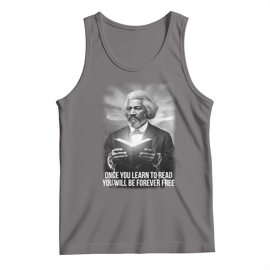 Frederick Douglass Tank Top Once You Learn To Read You Will Be Forever Free TS12 Deep Heather Print Your Wear