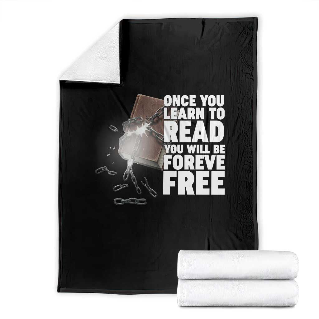 Frederick Douglass Freedom Quote Throw Blanket Once You Learn To Read TS12 Black Print Your Wear