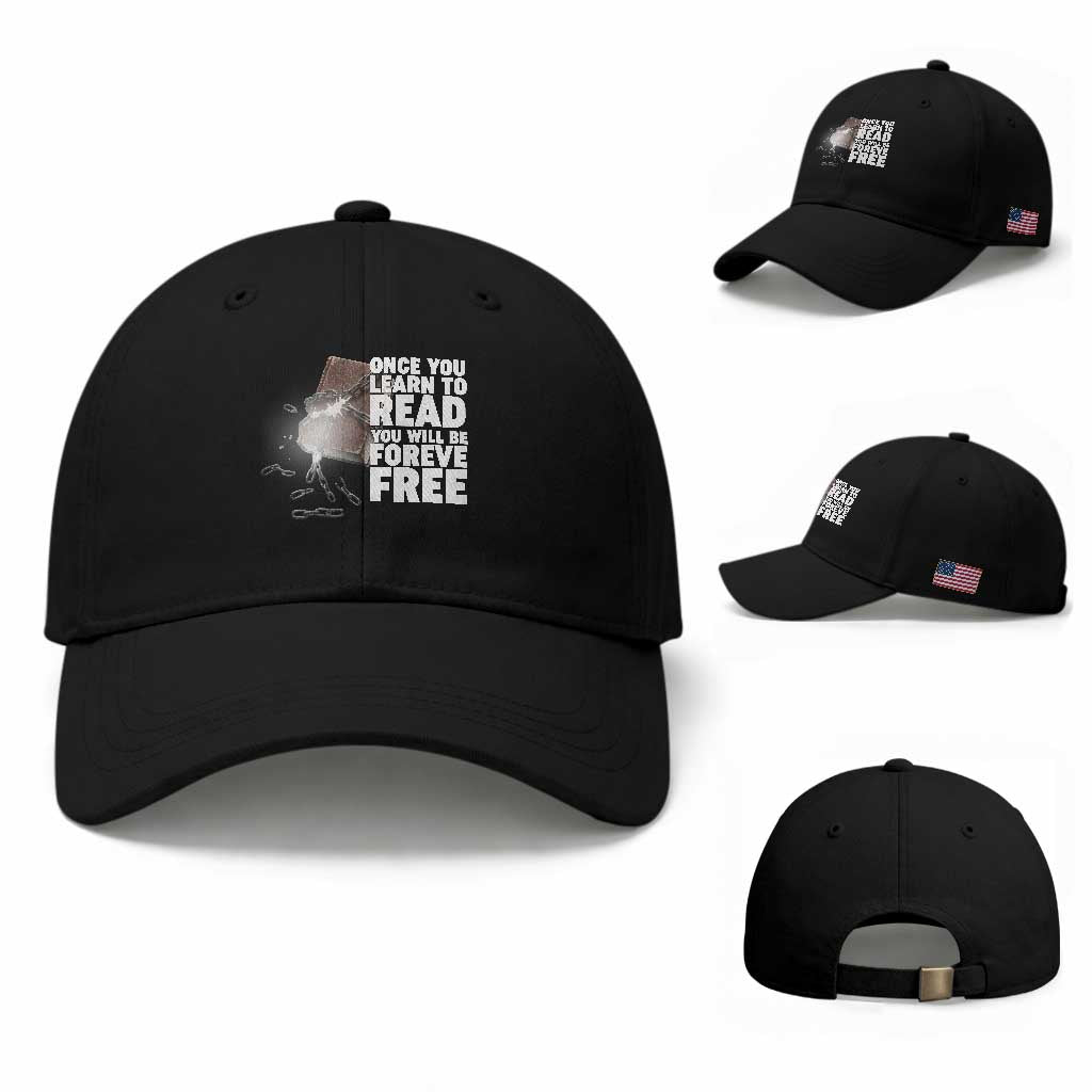 Frederick Douglass Freedom Quote Baseball Cap Once You Learn To Read TS12 Baseball Cap Universal Fit Black Print Your Wear