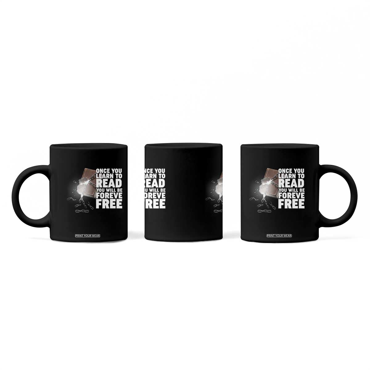 Frederick Douglass Freedom Quote Coffee Mug Once You Learn To Read TS12 Print Your Wear