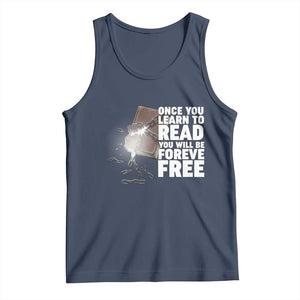 Frederick Douglass Freedom Quote Tank Top Once You Learn To Read TS12 Navy Print Your Wear