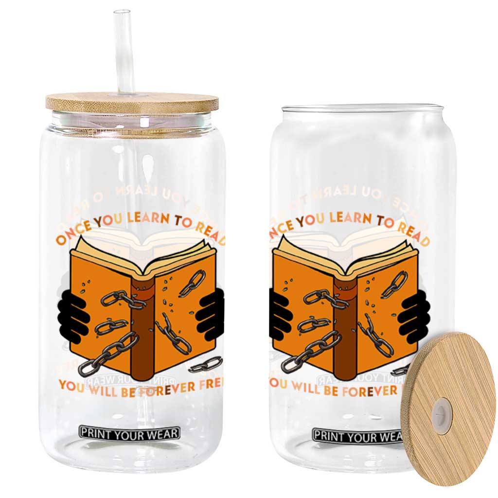 Breaking Every Chain Education Glass Can Frederick Douglass Quote TS12 Print Your Wear