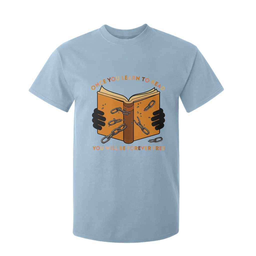 Breaking Every Chain Education T Shirt For Kid Frederick Douglass Quote TS12 Light Blue Print Your Wear
