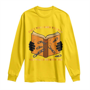 Breaking Every Chain Education Long Sleeve Shirt Frederick Douglass Quote TS12 Daisy Print Your Wear