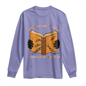 Breaking Every Chain Education Long Sleeve Shirt Frederick Douglass Quote TS12 Violet Print Your Wear