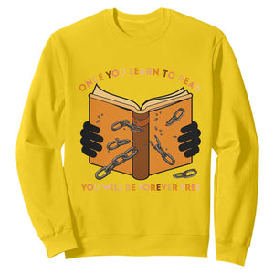 Breaking Every Chain Education Sweatshirt Frederick Douglass Quote TS12 Daisy Print Your Wear