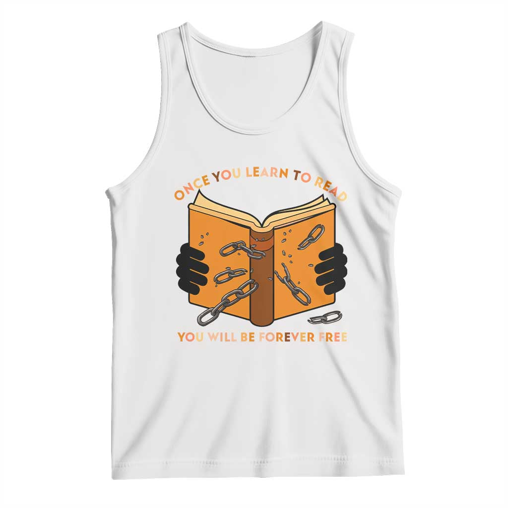 Breaking Every Chain Education Tank Top Frederick Douglass Quote TS12 White Print Your Wear