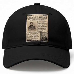 Education Is Freedom Newspaper Baseball Cap Frederick Douglass Black History Month Gift TS12 Print Your Wear