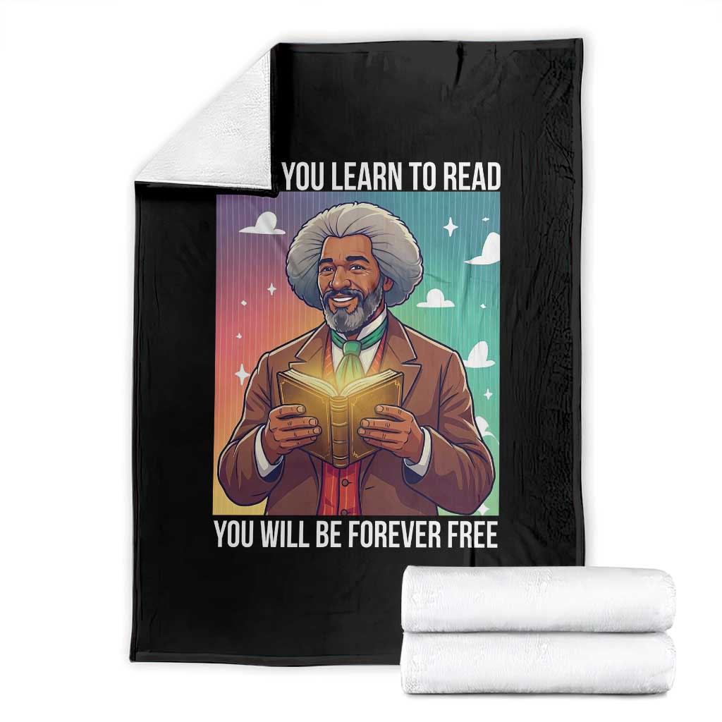 Frederick Douglass Reading And Freedom Throw Blanket African American Heritage TS12 Black Print Your Wear