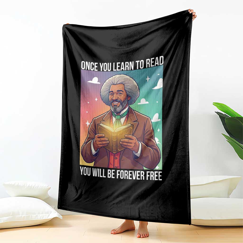 Frederick Douglass Reading And Freedom Throw Blanket African American Heritage TS12 Print Your Wear