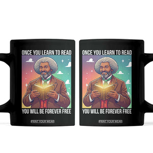 Frederick Douglass Reading And Freedom Coffee Mug African American Heritage TS12 Black Print Your Wear