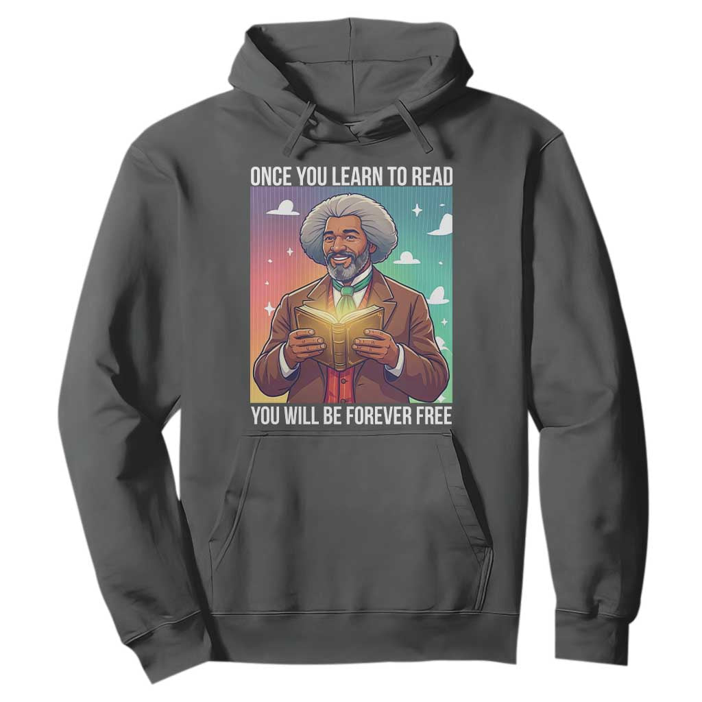 Frederick Douglass Reading And Freedom Hoodie African American Heritage TS12 Dark Heather Print Your Wear