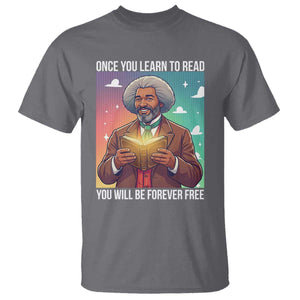 Frederick Douglass Reading And Freedom T Shirt African American Heritage TS12 Charcoal Print Your Wear