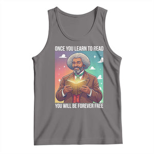 Frederick Douglass Reading And Freedom Tank Top African American Heritage TS12 Deep Heather Print Your Wear