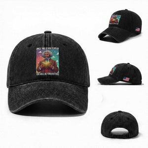 Frederick Douglass Reading And Freedom Washed Cotton Baseball Cap African American Heritage TS12 Washed Cap Universal Fit Black Print Your Wear
