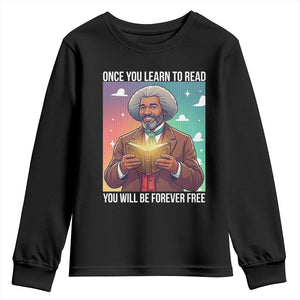 Frederick Douglass Reading And Freedom Youth Sweatshirt African American Heritage TS12 Black Print Your Wear