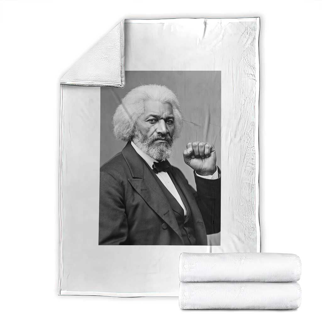 Strong Black History Leader Throw Blanket Frederick Douglass Empowerment TS12 Black Print Your Wear