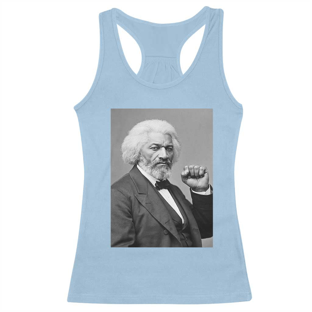 Strong Black History Leader Racerback Tank Top Frederick Douglass Empowerment TS12 Light Blue Print Your Wear