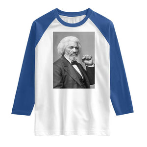 Strong Black History Leader Raglan Shirt Frederick Douglass Empowerment TS12 White Royal Print Your Wear