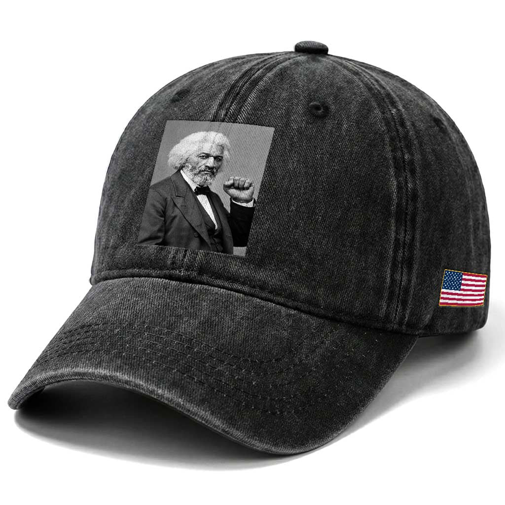 Strong Black History Leader Washed Cotton Baseball Cap Frederick Douglass Empowerment TS12 Print Your Wear