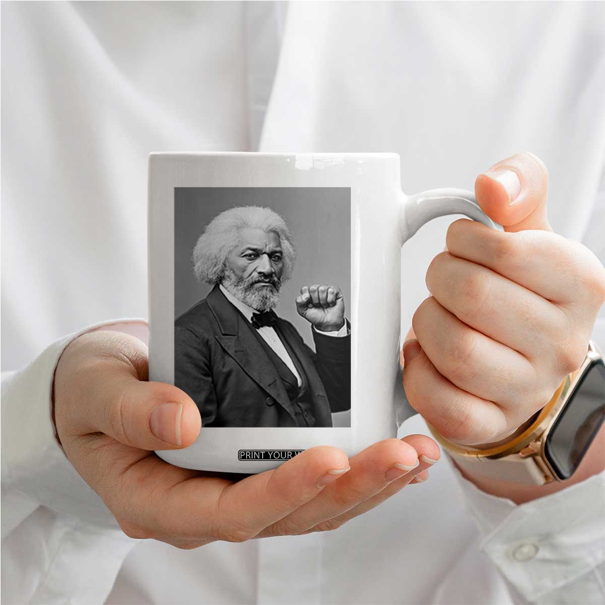 Strong Black History Leader Coffee Mug Frederick Douglass Empowerment TS12 Print Your Wear
