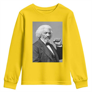 Strong Black History Leader Youth Sweatshirt Frederick Douglass Empowerment TS12 Daisy Print Your Wear