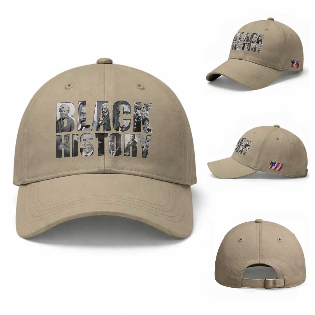 African American Leaders Baseball Cap Black History Month Legends TS12 Baseball Cap Universal Fit Khaki Print Your Wear