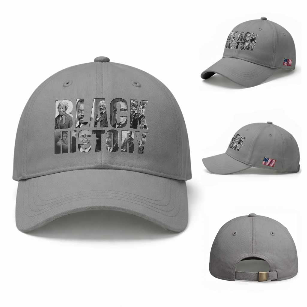 African American Leaders Baseball Cap Black History Month Legends TS12 Baseball Cap Universal Fit Sport Gray Print Your Wear