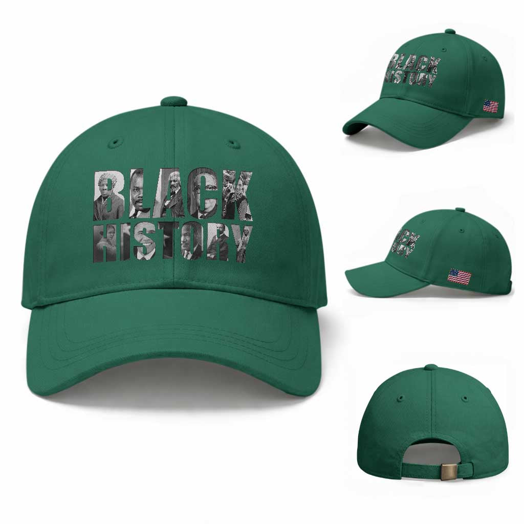 African American Leaders Baseball Cap Black History Month Legends TS12 Baseball Cap Universal Fit Irish Green Print Your Wear
