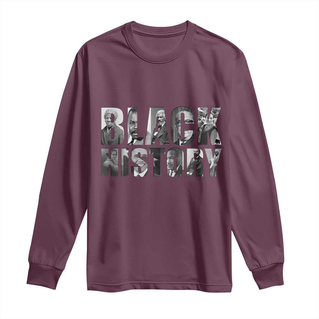 African American Leaders Long Sleeve Shirt Black History Month Legends TS12 Maroon Print Your Wear